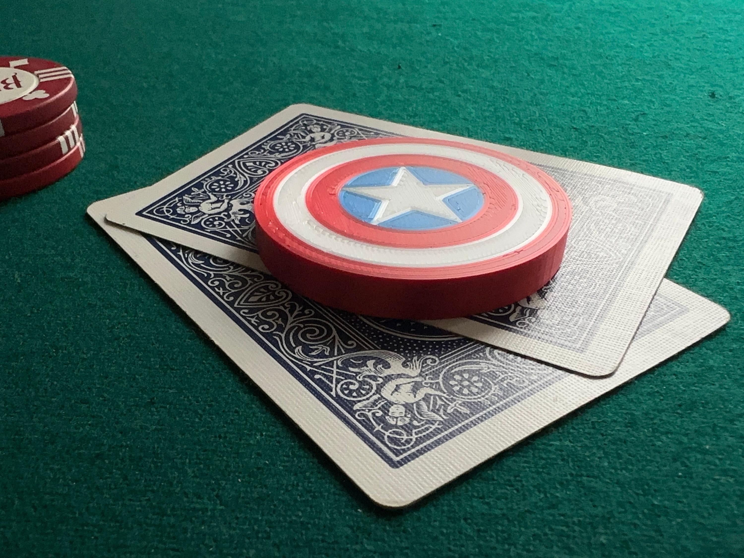 captain america card sleeves Shield Poker Protector (card Guard) Captain America Mtg Card Sleeves