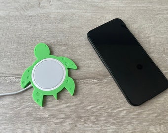 Jolie peau de tortue verte/housse pour chargeur Apple MagSafe