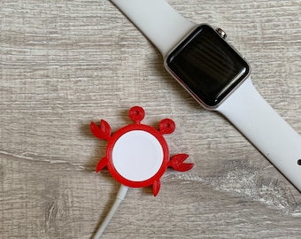 かわいいカニの皮柄のApple Watch充電器カバー