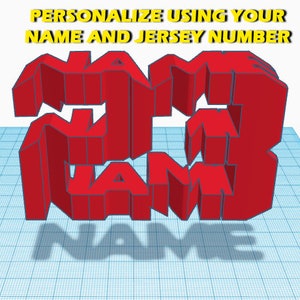 Cool 3D Printed Custom Player Designs Using Your Name and Jersey Number