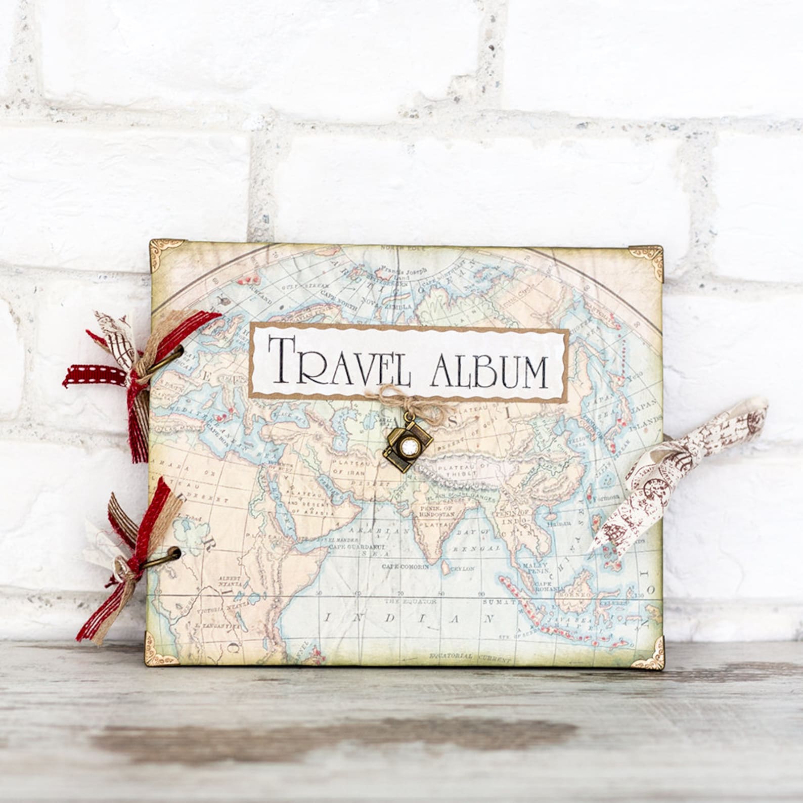 Travel Scrapbook album Travel memory book Travel Wedding Etsy