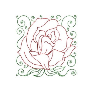 Rose Blocks 06, Rose outline