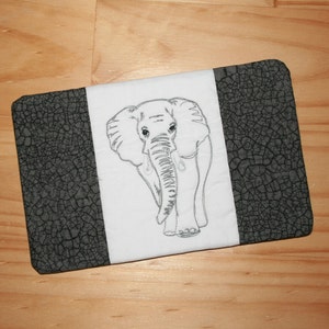 Elephant Mug Rug, Elephant, Mug Rug, Gift,5 X 8