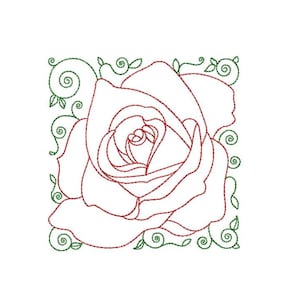 Rose Blocks 02, Rose outline