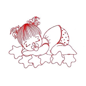 Up in the Air Baby Girls 05, sleeping baby