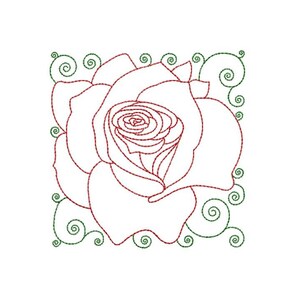 Rose Blocks 09, Rose outline