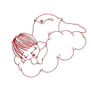Up in the Air Baby Boys 01, sleeping baby