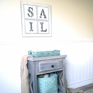 Meet Me Bye The Sea Sail Sign