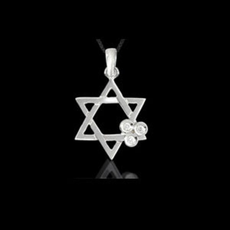 Judaica pendant Jewish Star of David gold /& diamonds pendant 14K yellow gold pendant white gold Star of David Diamond Pendant