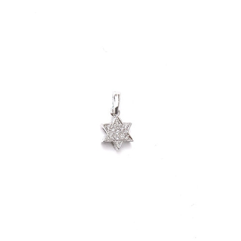 Diamond Pendant white gold Star of David 14K yellow gold pendant Judaica pendant Jewish Star of David gold /& diamonds pendant