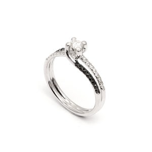 Diamonds Engagement ring, 14K white gold Ring,  diamond ring, proposal ring, white gold ring ,14k , 18k, twist ring