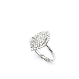 14K Gold Marquise Diamond Ring, Dainty Wedding Band, Anniversary Gift, Pave Diamond Ring, Minimalist Jewelry