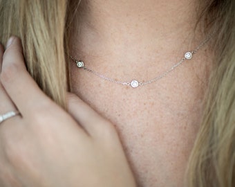 Diamond by the Yard Necklace Dainty 