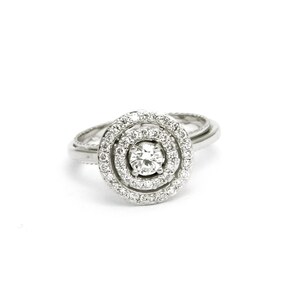 Diamond engagement ring, Engagement Ring, 14K White Gold Ring, Proposal ring goopss.