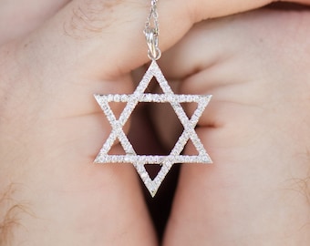 Diamond Magen David 14K Gold Pendant Only