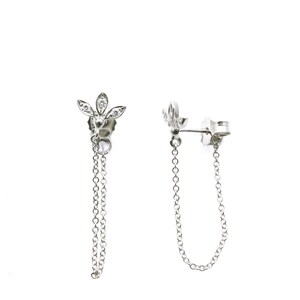 Gold & Diamond Chain Earrings