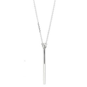 Statement gold & diamonds necklace , Diamond Pendant, Woman, 14k White Gold necklace, Original Gift, gift for her