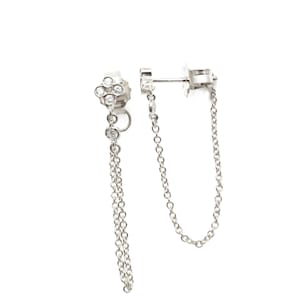 Gold & Diamond Chain Earrings