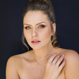 Gold & diamond statement necklace , Diamond Pendant, Woman, 14k Yellow Gold Pendant, Original Gift, solitaire pendant, gift for her