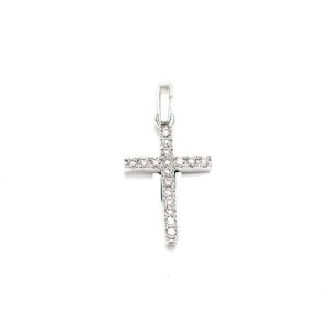 Diamond Cross Necklace, Dainty Cross Pendant, Natural Diamond, Solid 14k Gold, Cross Necklace, Small Cross Pendant