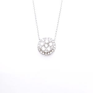 Gold & diamond Pendant, Diamond Pendant 0.82 Carats, Woman 14k White Gold Pendant, Original Gift, illusion setting pendant goopss