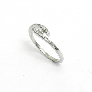 Twist Diamond Engagement Ring, 14K White Gold Ring, Diamond Ring, Proposal Ring, White Gold Ring ,Twist Ring, Wedding Season