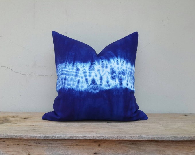 Indigo Pillow Cover Pillow Covertie Dye Pillow Cover Etsy