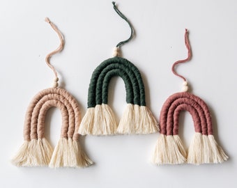 Macrame Rainbow Diffuser with Wooden Beads
