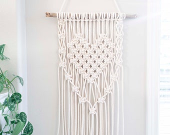 Macrame Heart Wall Hanging / Tapestry / Fiber Art