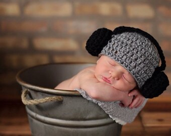SALE Baby Crochet DJ Headphones Music Beanie Hat