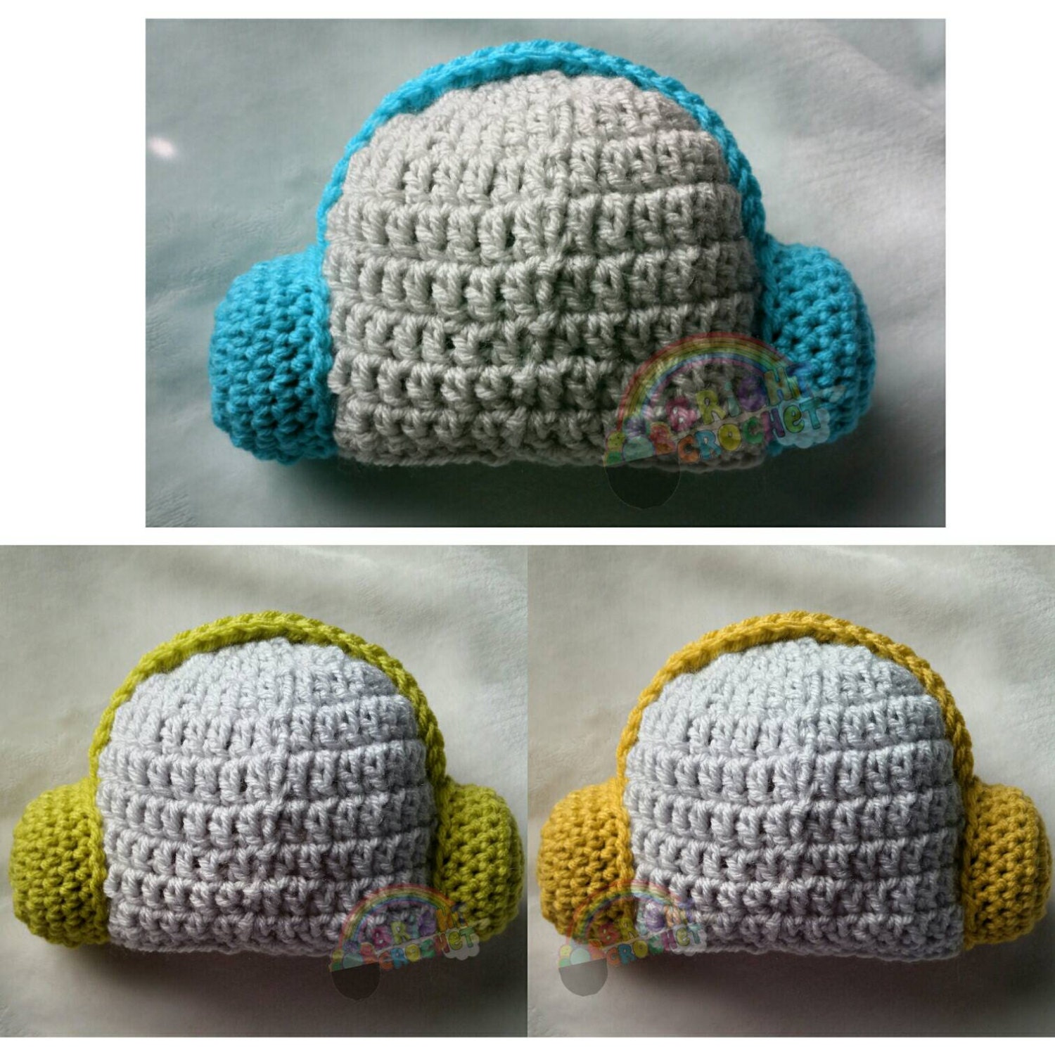 SALE Baby Crochet DJ Headphones Music Beanie Hat
