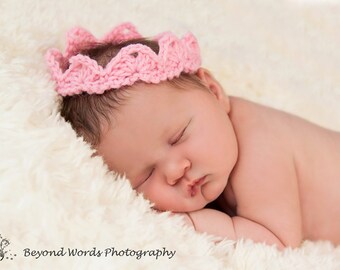 Crochet Baby Crown Tiara Photo Prop