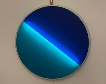 Alteray round-Geometric abstract light art - wall lamp - LED Light Box - Frosted Plexiglass luminaire