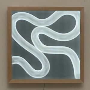 Aramse 02- abstract light art object- wall LED light kinetic sculpture