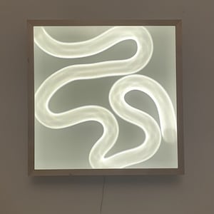 Aramse 01- abstract light art object- wall LED light kinetic sculpture