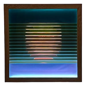 Arte geométrica abstrata com luz - luminária de parede - Caixa de luz LED