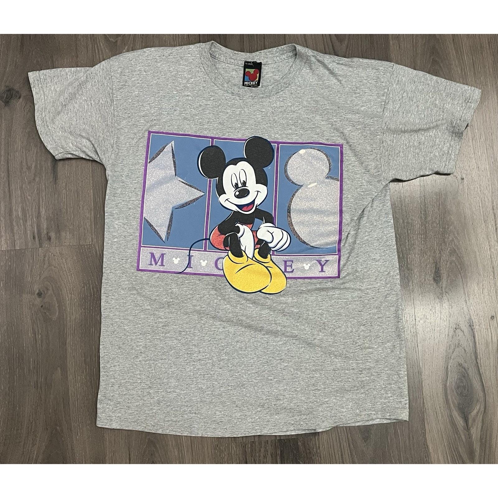 Mickey Unlimited ミッキー ロンT グレー　希少　ファンタジー Mickey Unlimited T Shirt Large Gray Vintage Sparkle Disney Mickey