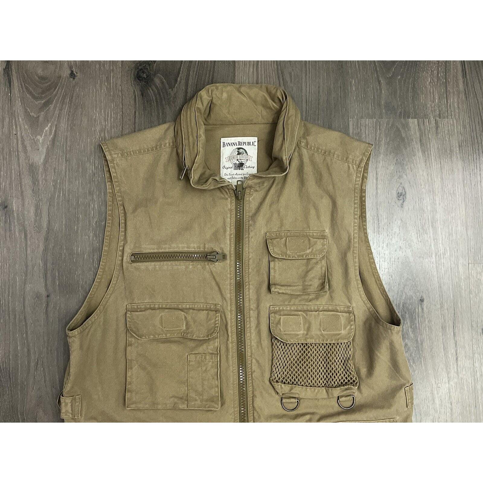 VTG Banana Republic Adventure Safari Vest Medium Photography Fishing Hiking Hood - Etsy VTG Banana Republic Adventure Safari Vest Medium Photography Fishing Hiking Hood - Etsy
