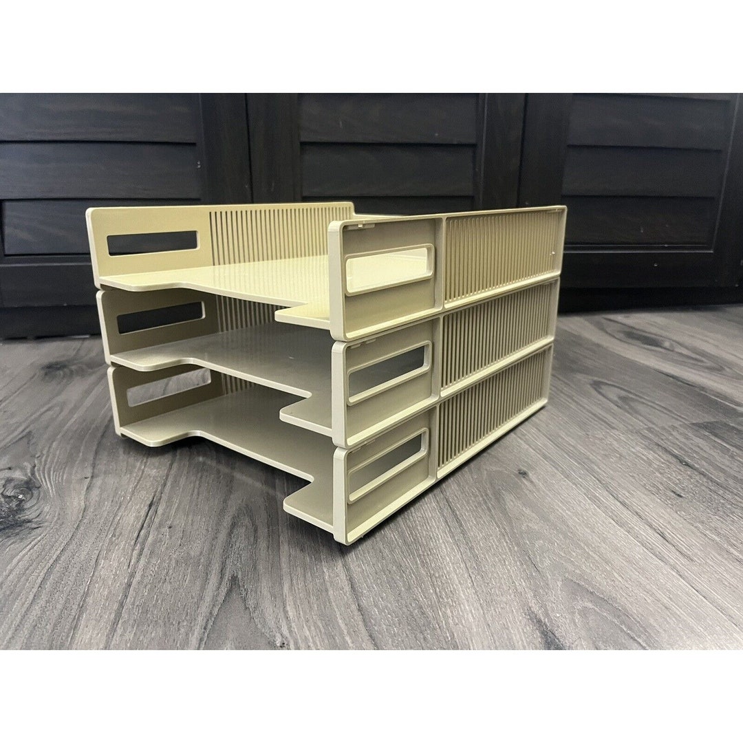 Vintage MCM Eldon Plastic Paper File Letter Tray Desktop Etsy