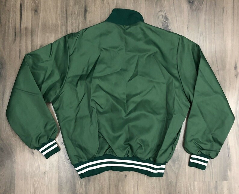 Vintage Rennoc Pullover Satin Jacket Large Green
