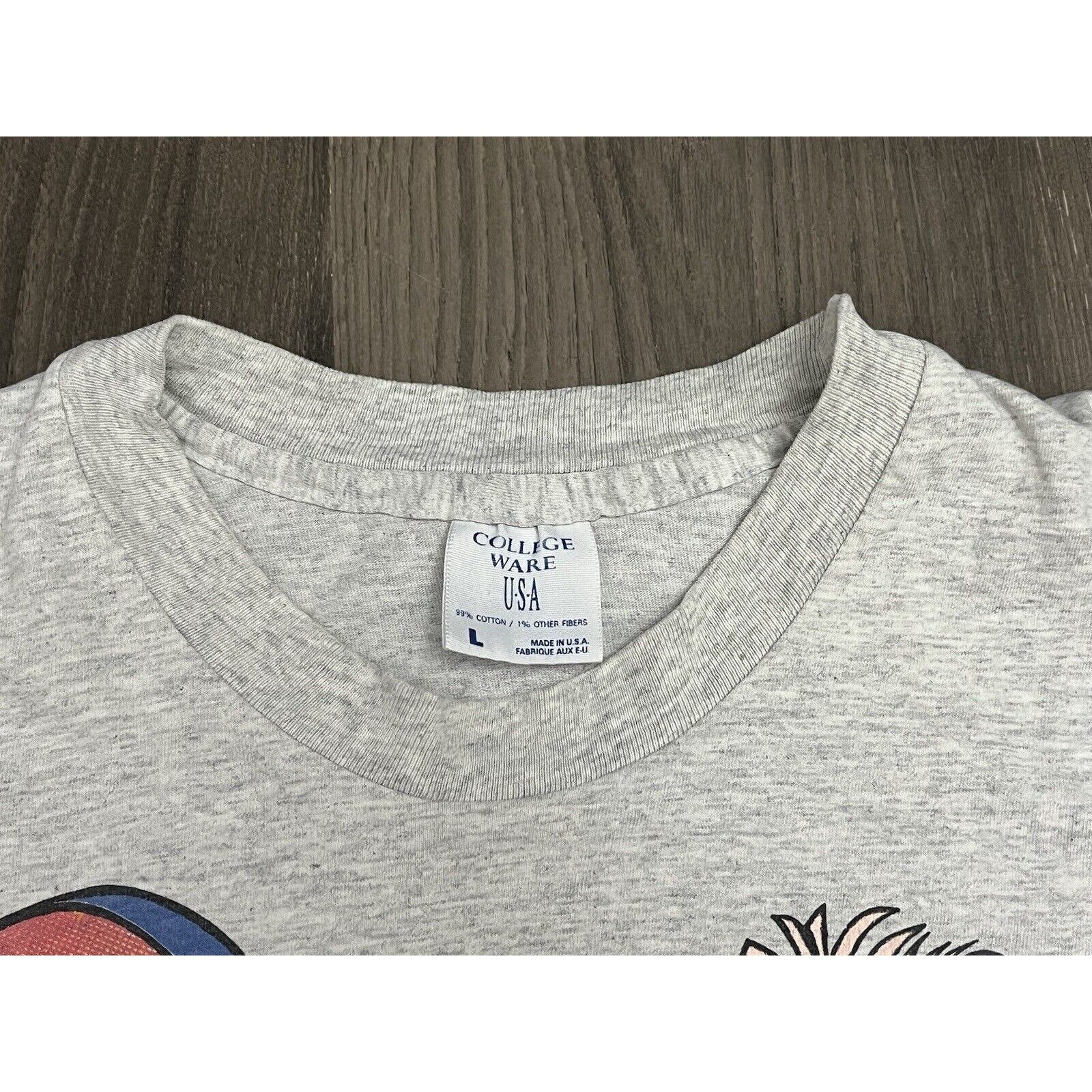 Vintage 1994 Popeye Graphic T-shirt Size Large Gray Single