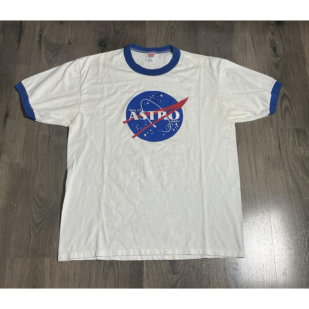 Nasa Ringer Vintage Man or Astro Man Ringer T Shirt Nasa Parody 90s Rock Band - Etsy