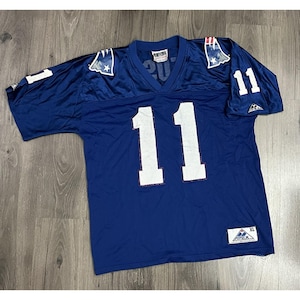 Drew Bledsoe Jersey Apex Blue XL New England Patriots Vintage 90s NFL