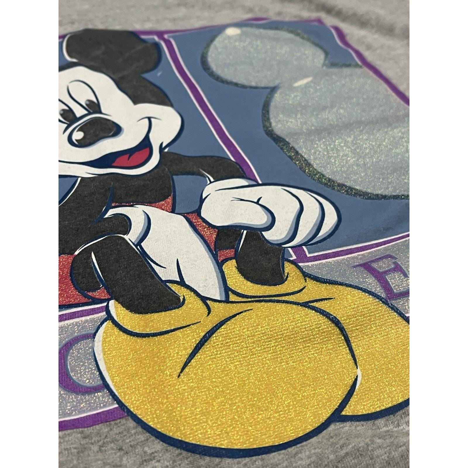 Mickey Unlimited T Shirt Large Gray Vintage Sparkle Disney Mickey