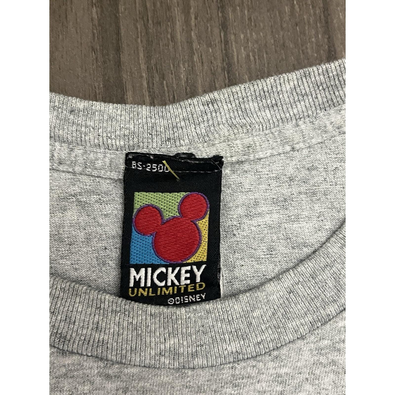 Mickey Unlimited T Shirt Large Gray Vintage Sparkle Disney Mickey