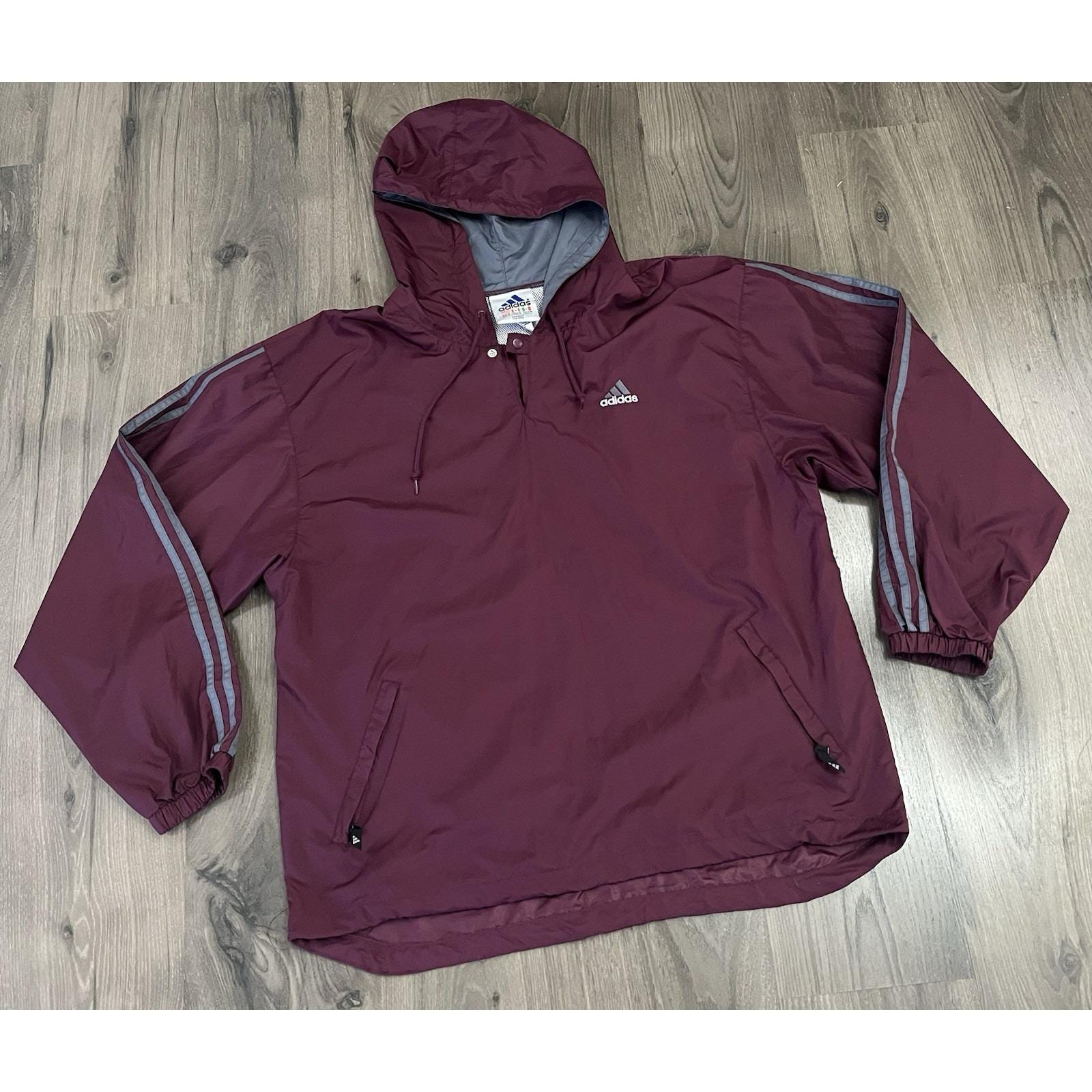 Adidas Maroon Jacket - Etsy