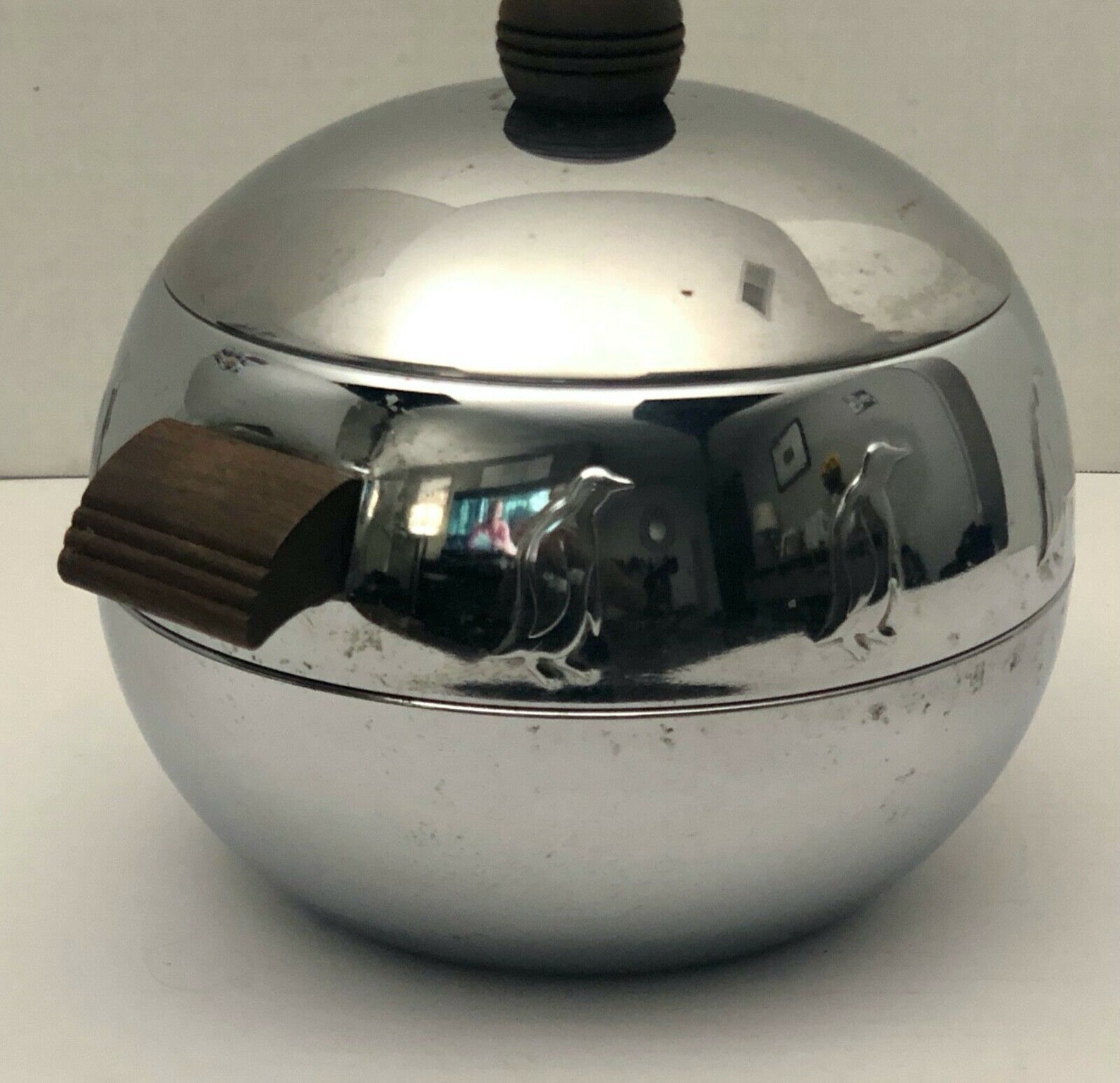 Vintage West Bend Penguin Hot Cold Server Ice Bucket Wood Etsy