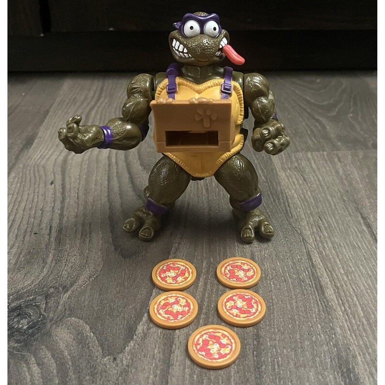 Figurine Tortues Ninja - Pizza Tossin' - Playmates 1989 - Boîte Scellée (abîmée)