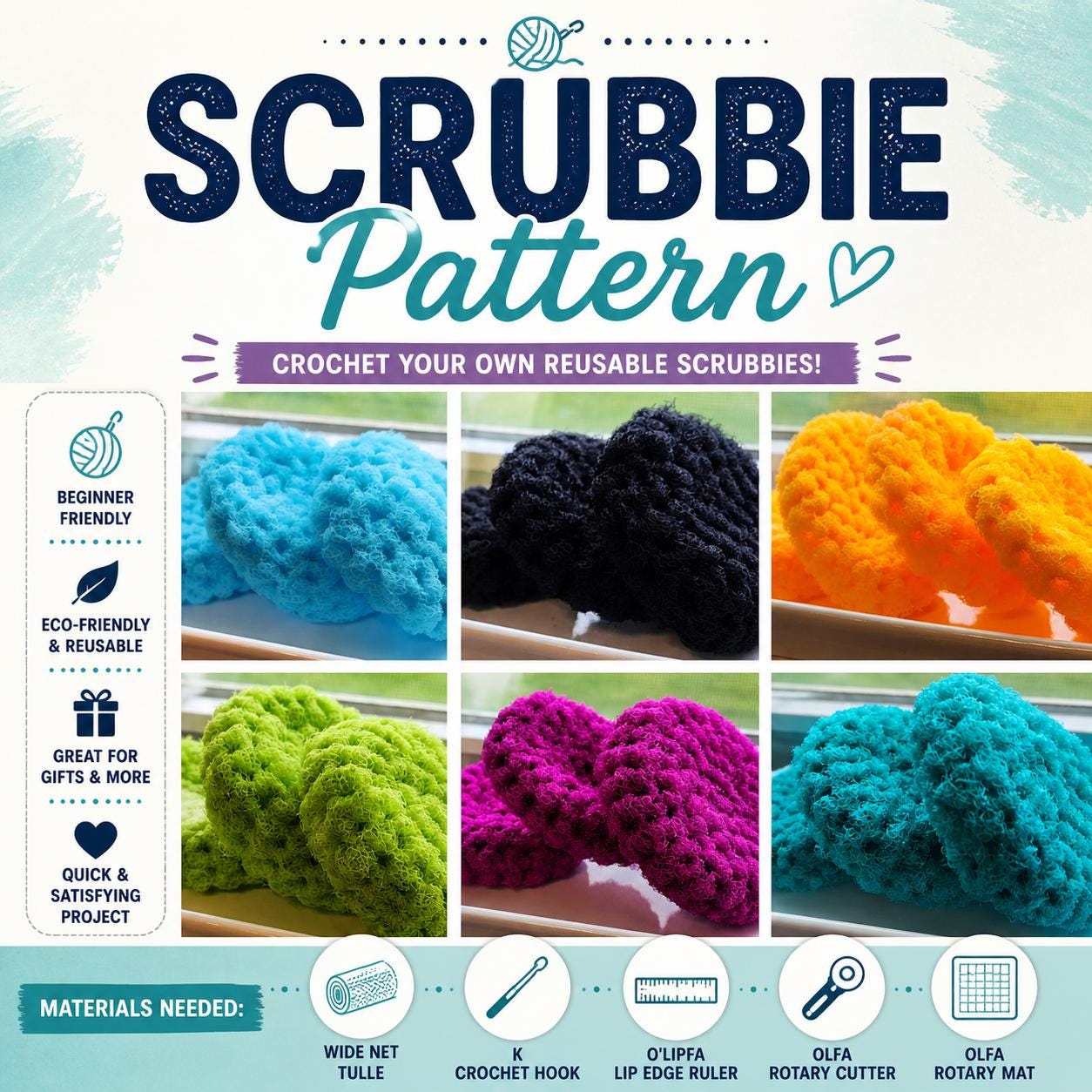30 Dish Scrubber Crochet Patterns for a Practical, Eco-Friendly Kitchen 21 Tulle Scrubby Dish Scrubber Crochet Pattern