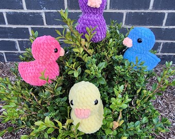 Handmade Crochet Mini Rubber Duckie Plushie | Ready to Ship | Squishy Duckie | Duck